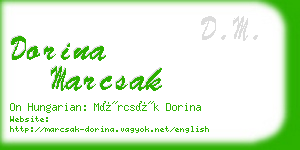 dorina marcsak business card